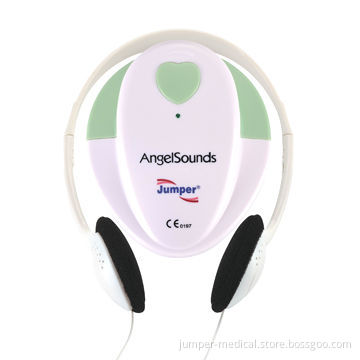Baby Heart Doppler in Pink and Green, 3.0MHz Probe, CE-/ISO-marked/Weighs 0.29kg, 2 Earphone Socket